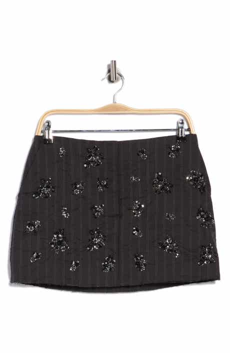 Blaire Sequined Striped Miniskirt