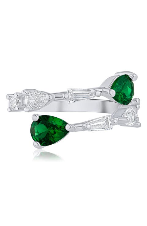 Cubic Zirconia Bypass Ring