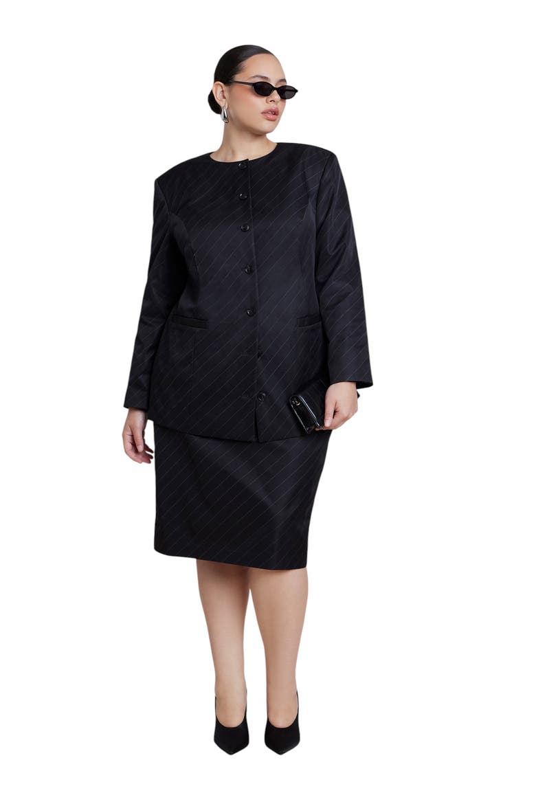 Knee Length Pencil Skirt, Alternate, color, BLACK ONYX