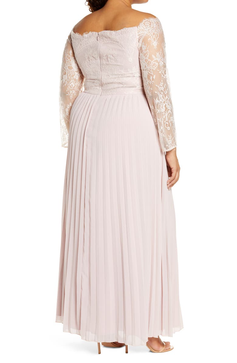 Chi Chi London Long Sleeve Lace Dress, Alternate, color, 