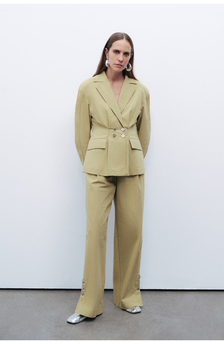 Nocturne Double-Breasted Jacket with Metal Button Detail, Alternate, color, 