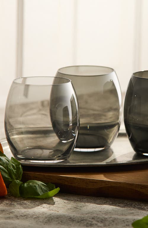 Caskata Les Nuages Gray Tumblers Set Of 4 In Multi