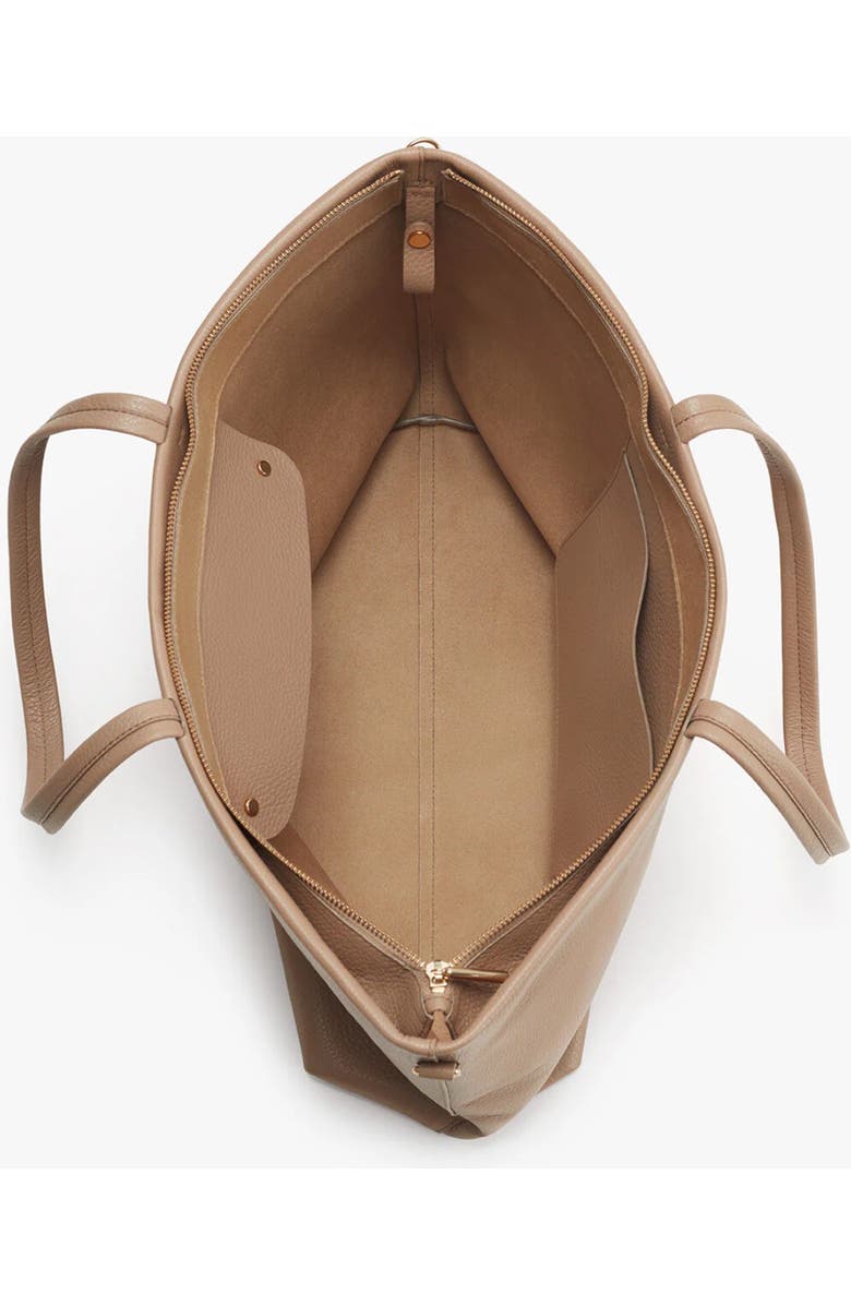 Cuyana Tall Easy Zipper Tote, Alternate, color, Cappuccino