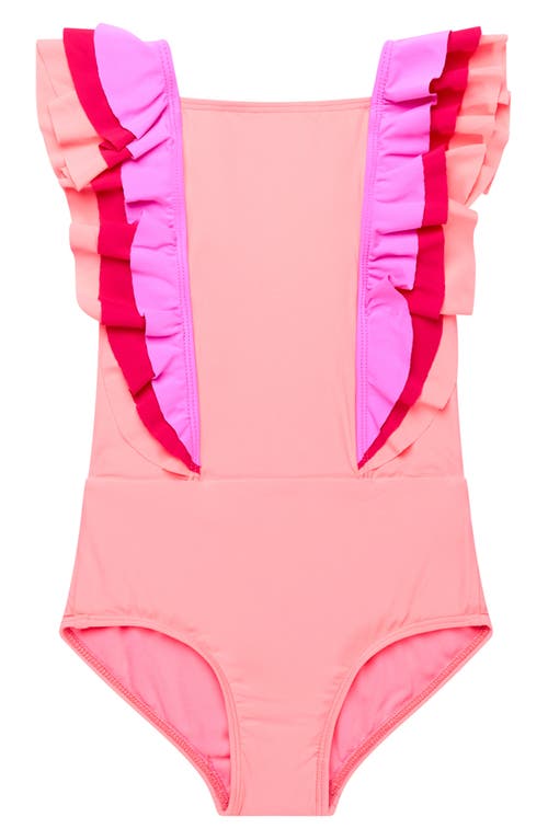 BEACH LINGO BEACH LINGO KIDS' RUFFLE ONE-PIECE SWIMSUIT