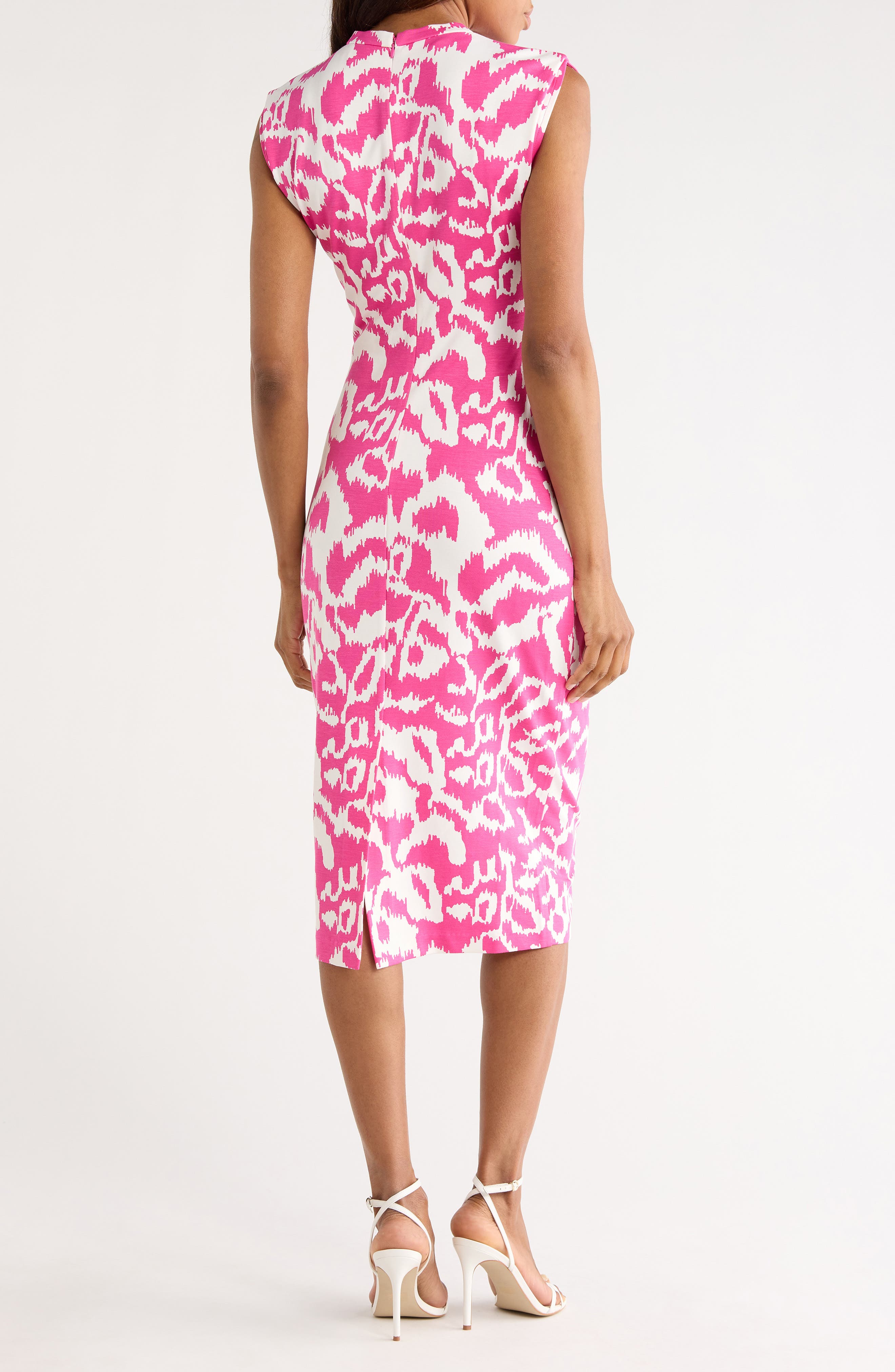 Darrius Sleeveless Ruched Jersey Midi Dress - image 2