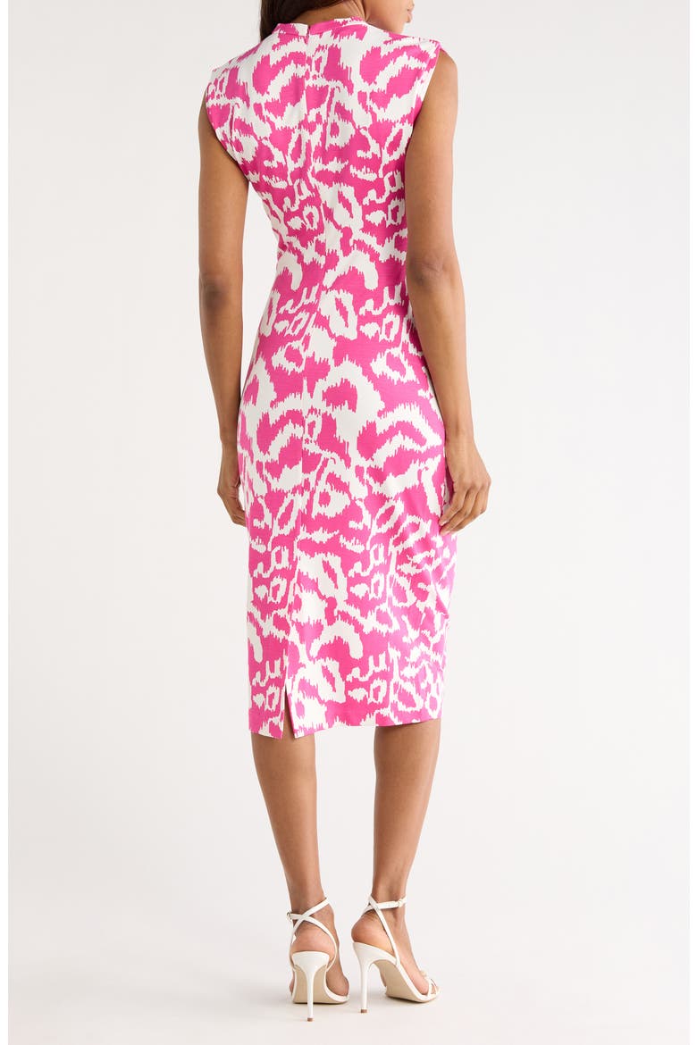 Darrius Sleeveless Ruched Jersey Midi Dress, Alternate, color, KUPANG PINK