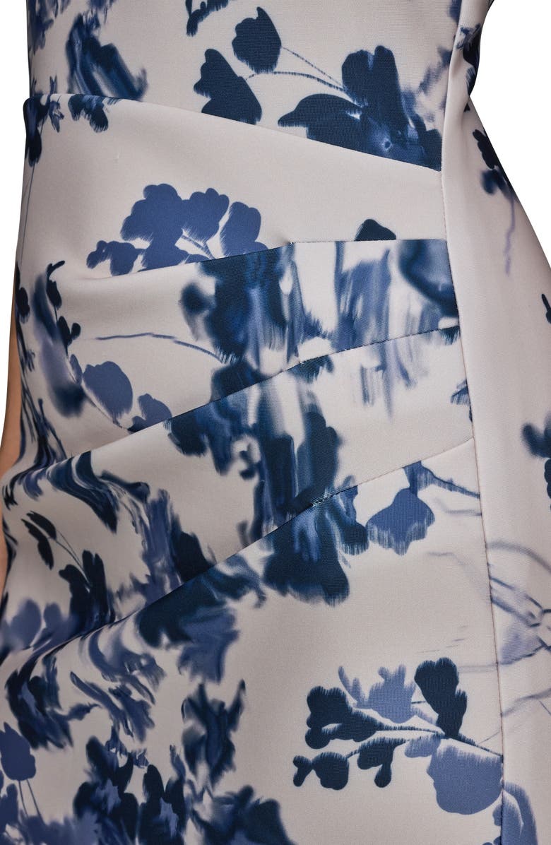 Donna Karan New York Floral Sheath Midi Dress, Alternate, color, Tempest Multi