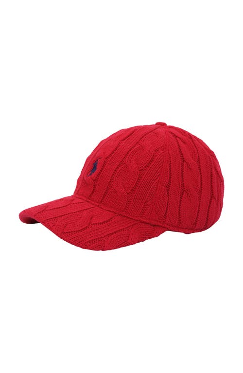 Polo Ralph Lauren Classic Cable Cap In Red