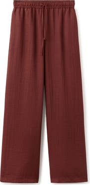 MANGO High Waist Palazzo Pants