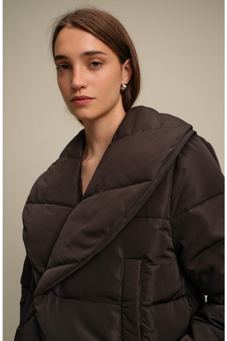 Gregory Quilted Crop Puffer Jacket, Alternate, color, BLACK