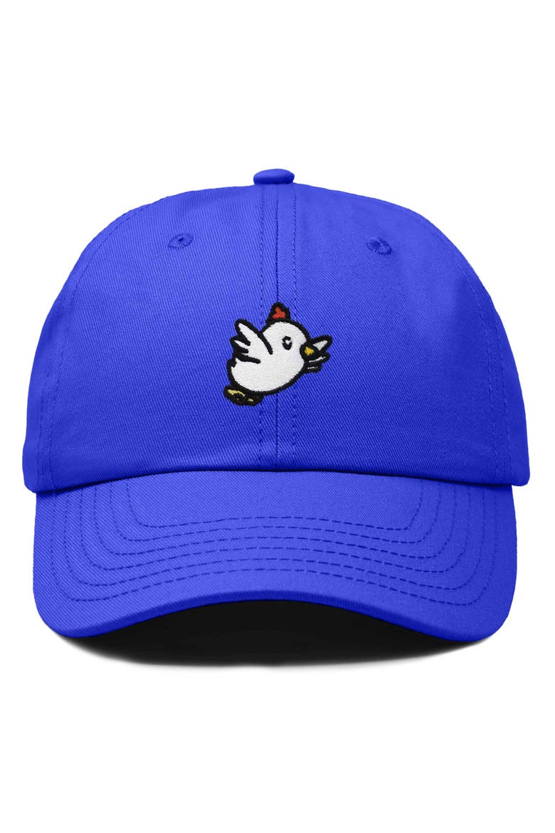 Chicken Embroidered Cotton Cap, Main, color, Royal Blue