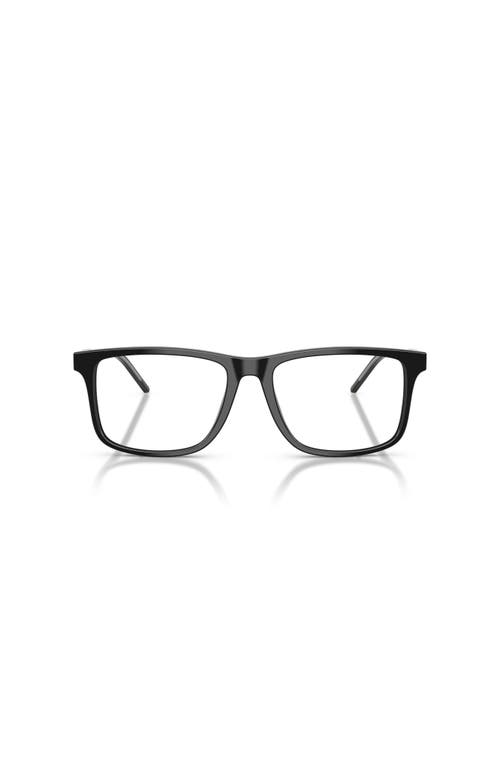 Emporio Armani 53mm Square Optical Glasses In Black