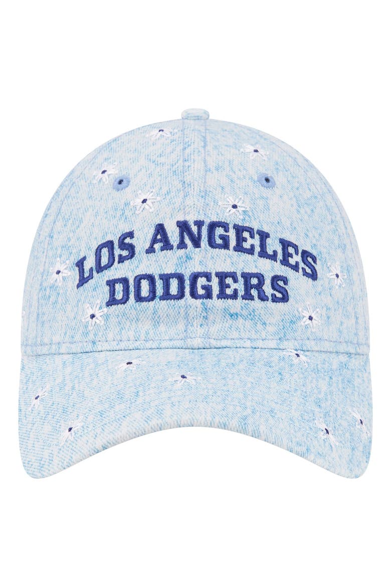 Women's New Era  Light Blue Los Angeles Dodgers Daisy All Over 9TWENTY Adjustable Hat, Alternate, color, Light Blue