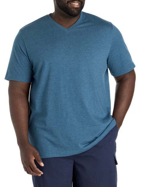 Big 
Tall Moisture-Wicking Jersey V-Neck T-Shirt