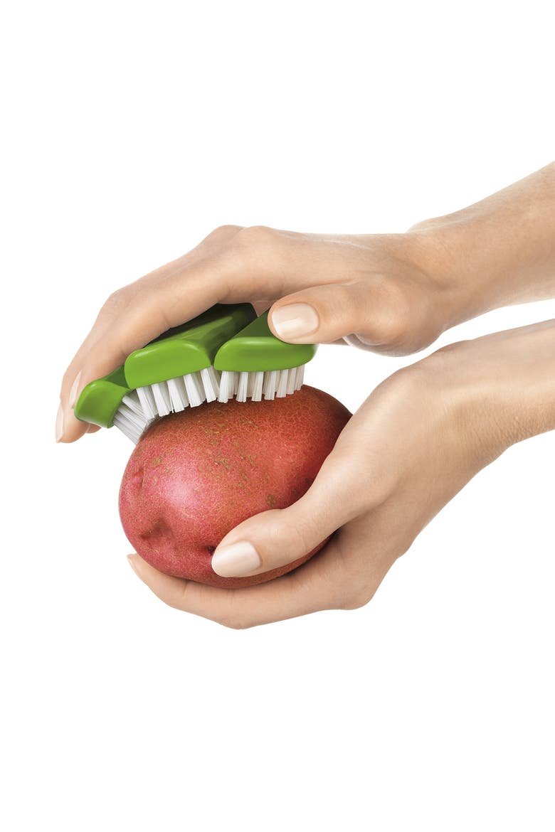 Vegetable Brush, Green, Alternate, color, Green