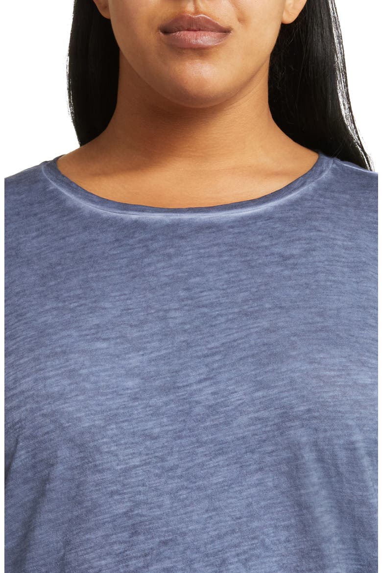 Slubbed Organic Cotton Crewneck T-Shirt, Alternate, color, TWILIGHT