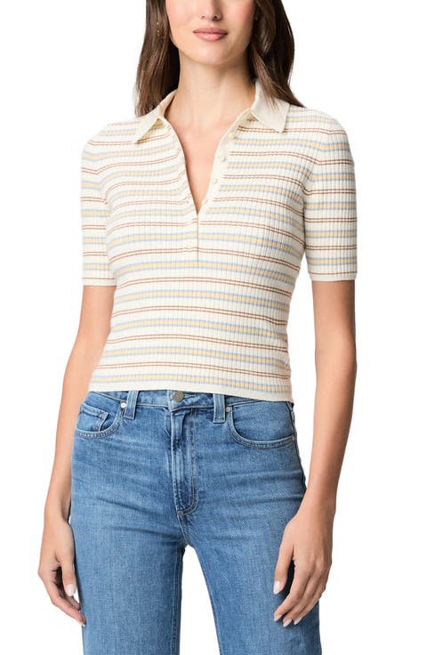 Summit Stripe Organic Cotton Blend Top