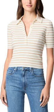 PAIGE Summit Stripe Organic Cotton Blend Top