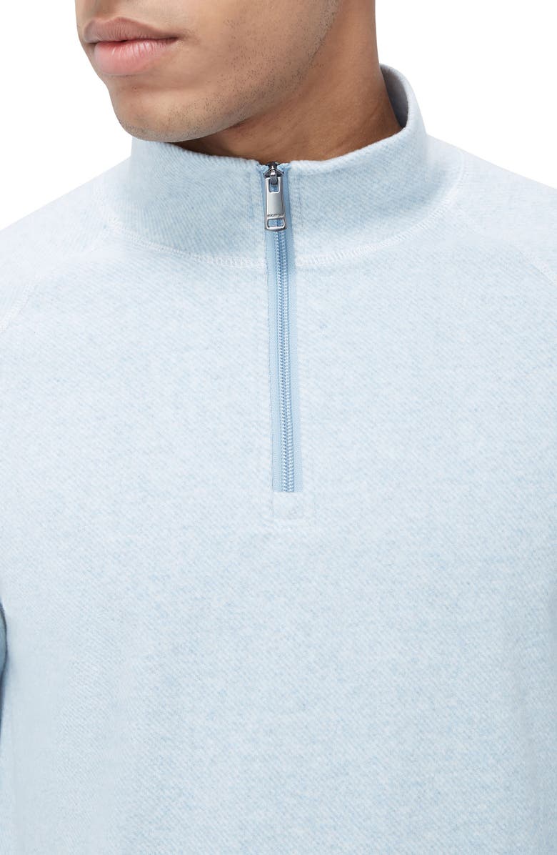 Bugatchi Quarter Zip Pullover, Alternate, color, Air Blue
