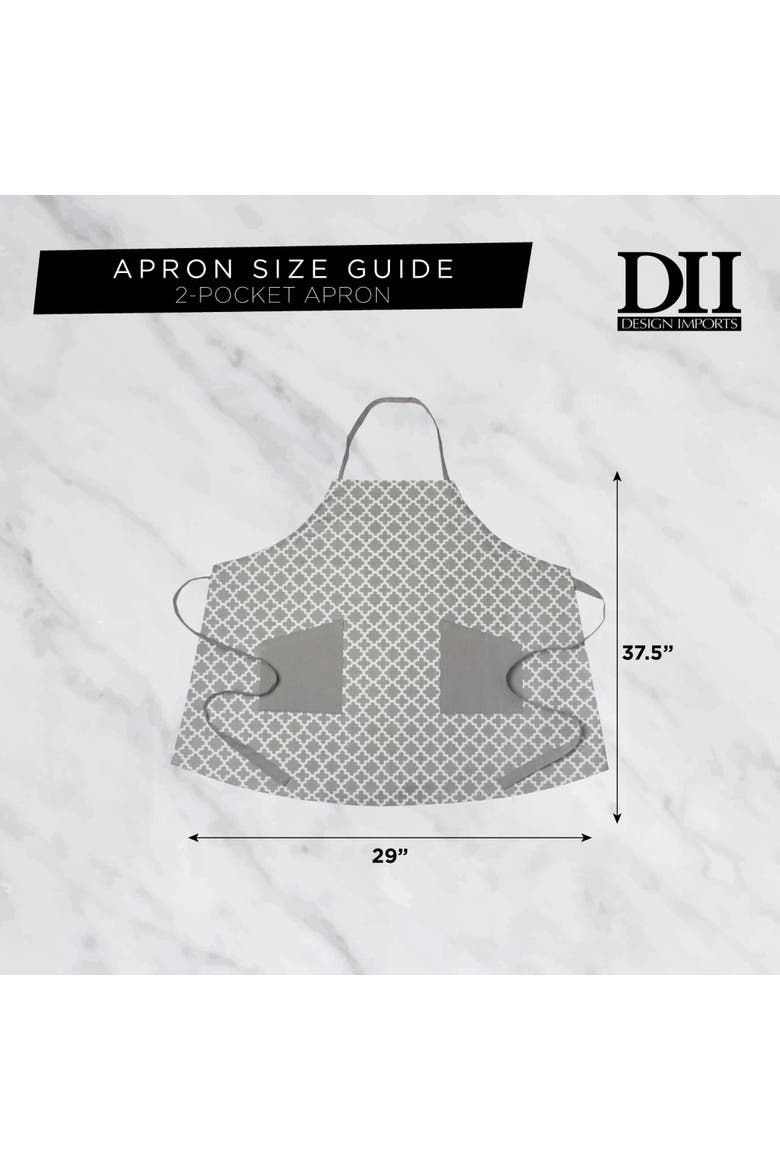Damask 2 Pocket Printed Apron, Alternate, color, Wine