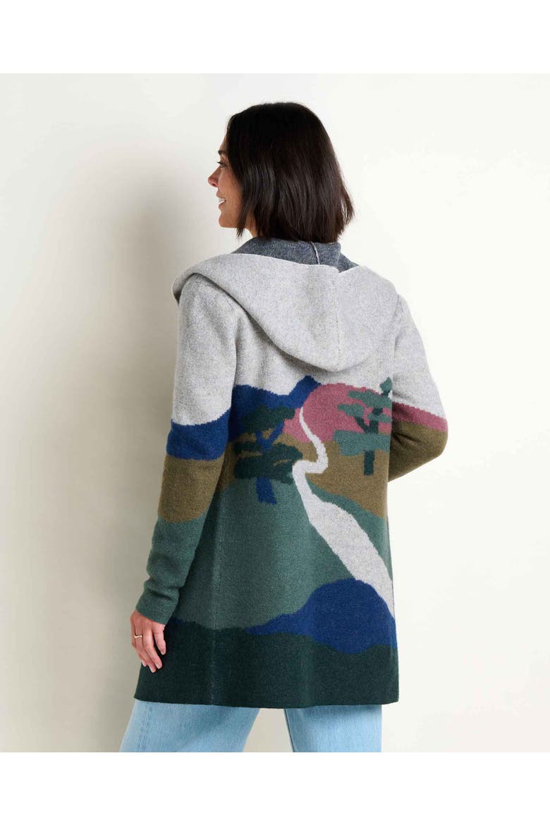 Merino Heartfelt Hoodie, Alternate, color, Pelican Pattern
