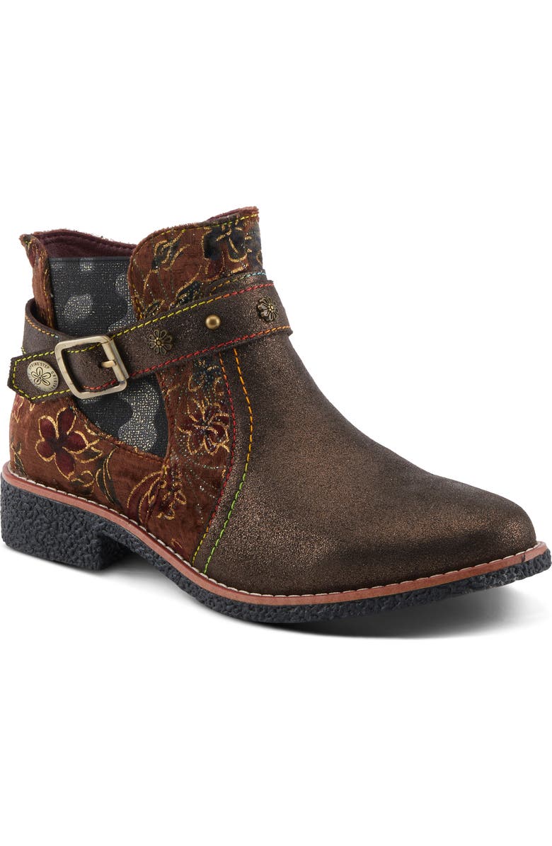 L'Artiste by Spring Step Airies Bootie, Main, color, Bronze Multi