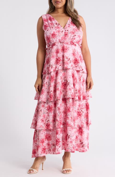 Tiered Ruffle Maxi Dress (Plus)