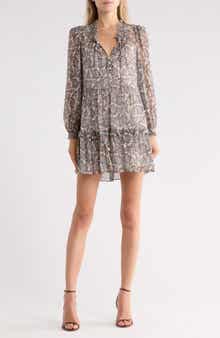 Charles Paisley Silk Blend Minidress