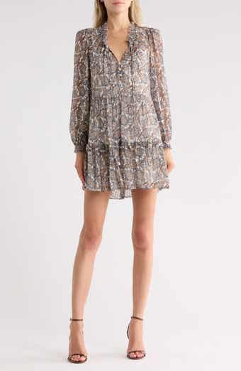 Charles Paisley Silk Blend Minidress