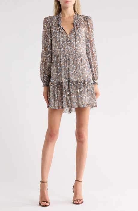 Charles Paisley Silk Blend Minidress