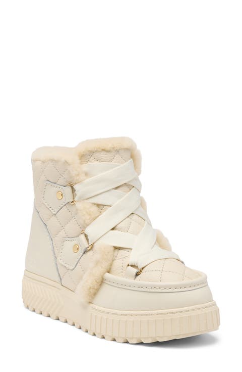 One Ave™ Alpine Genuine Shearling Trim Waterproof Boot (Women)