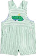 Florence Eiseman Seersucker Shortall With Skateboarding Gator