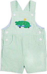 Florence Eiseman Seersucker Shortall With Skateboarding Gator