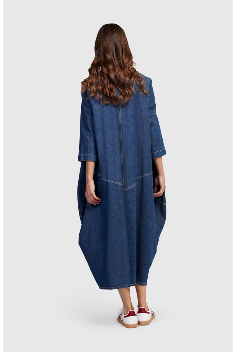 Liberty Oversized Cocoon Dress, Alternate, color, Denim