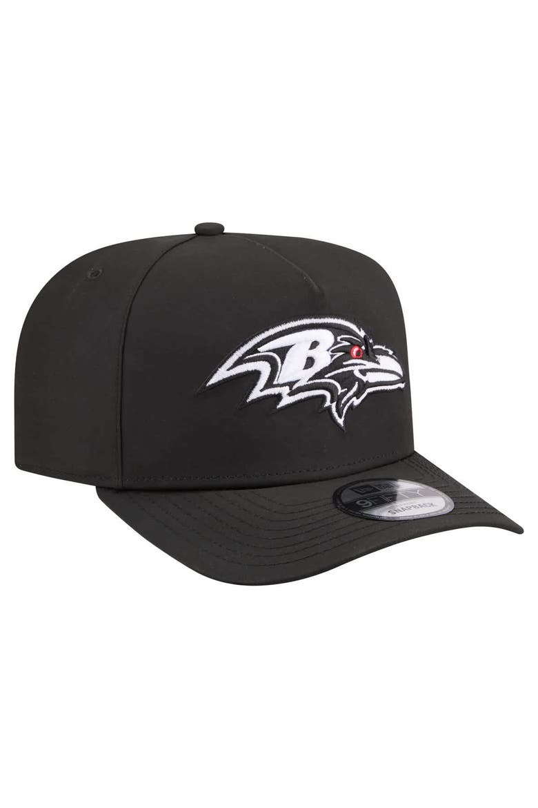 Men's New Era  Black Baltimore Ravens Gore-Tex A-Frame 9FIFTY Adjustable Hat, Alternate, color, Black