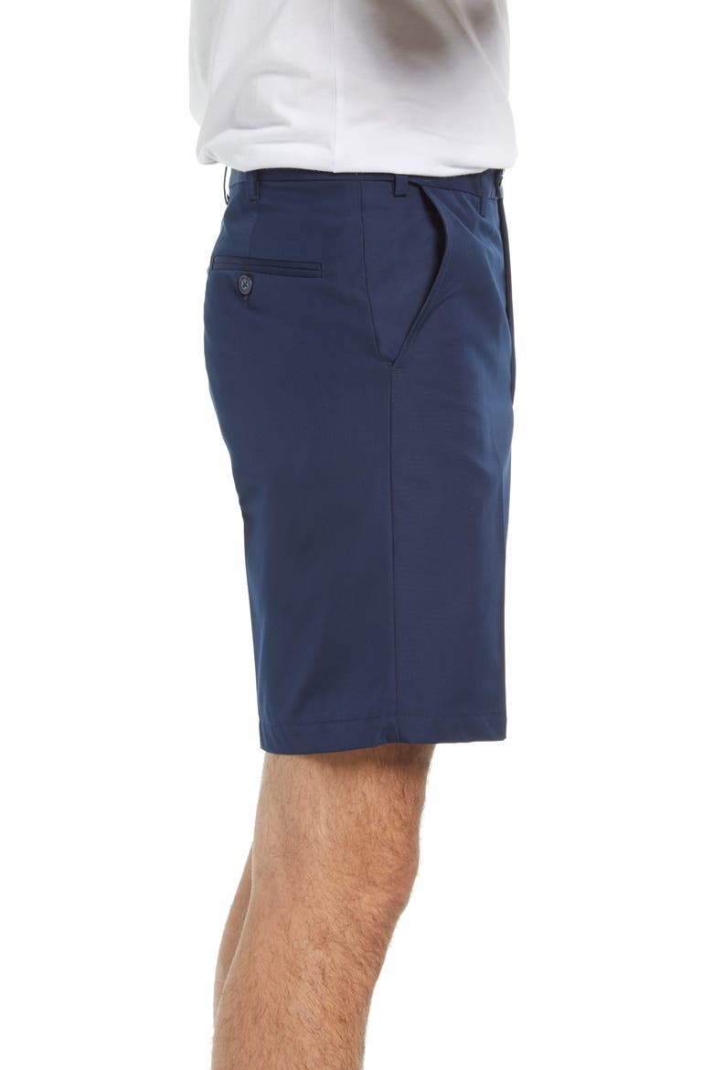 Prime Flat Front Poplin Shorts, Alternate, color, NAVY
