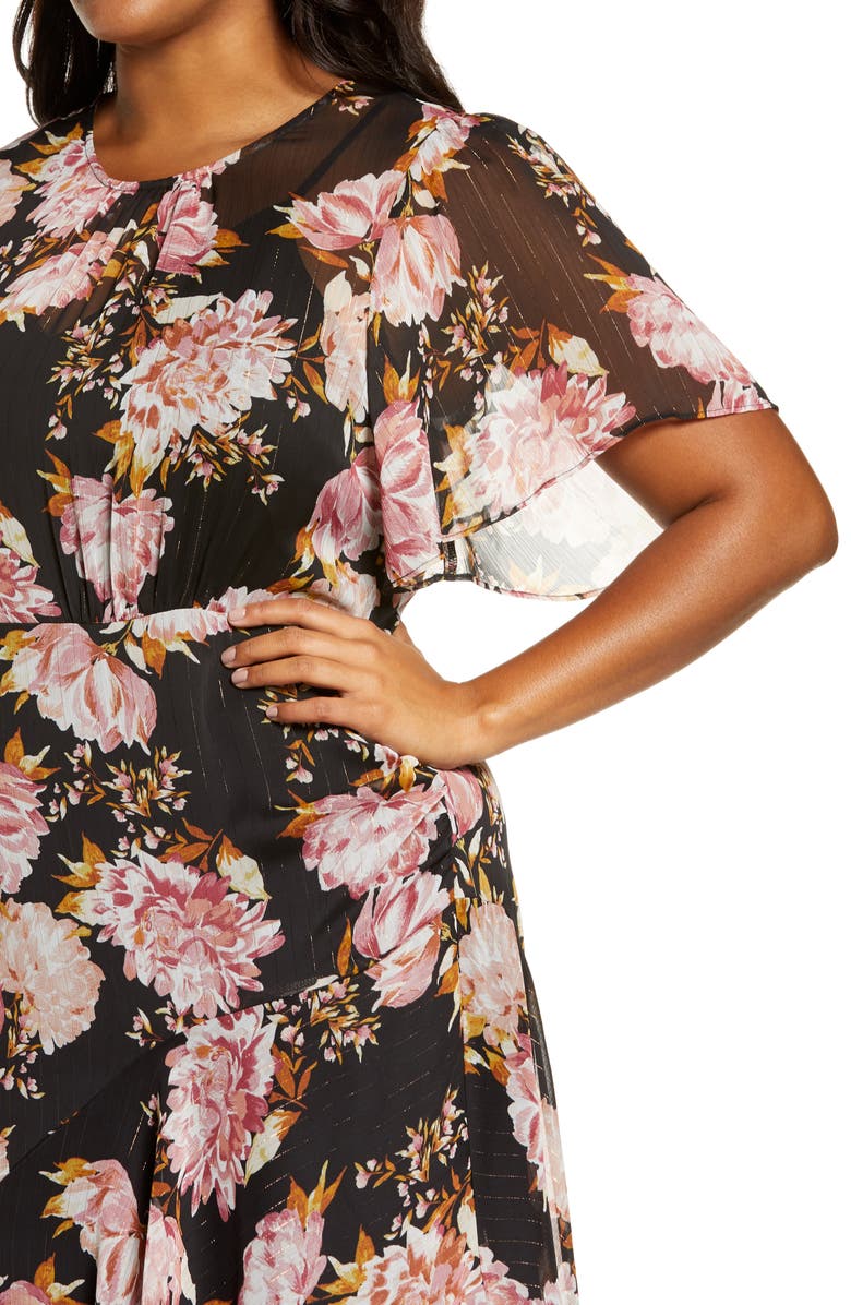 ASTR the Label Floral Print Dress, Alternate, color, 