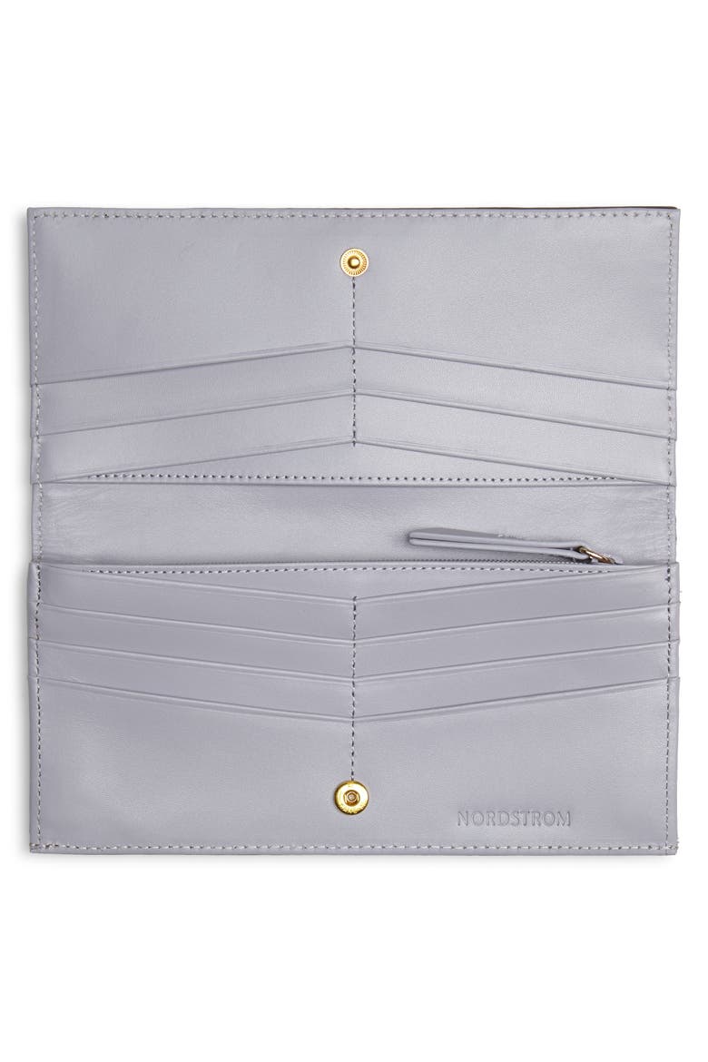 Hunter Leather Continental Wallet, Alternate, color, GREY TAUPE