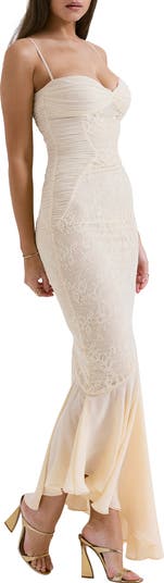 Felicia Lace Inset Mermaid Gown