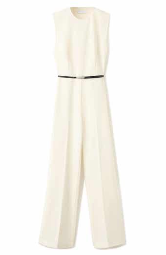Open Back Belted Wide Leg Jumpsuit