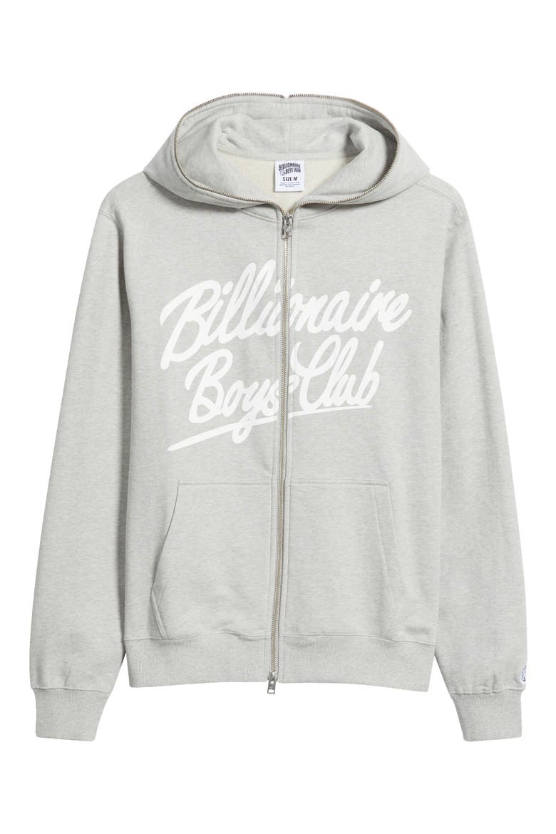 Script Logo Cotton Fleece Hoodie, Alternate, color, HEATHER GREY