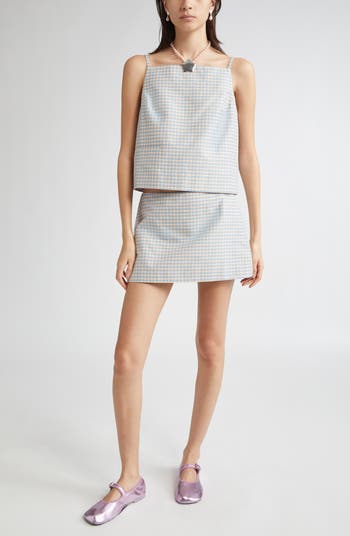 Juice Gingham Miniskirt