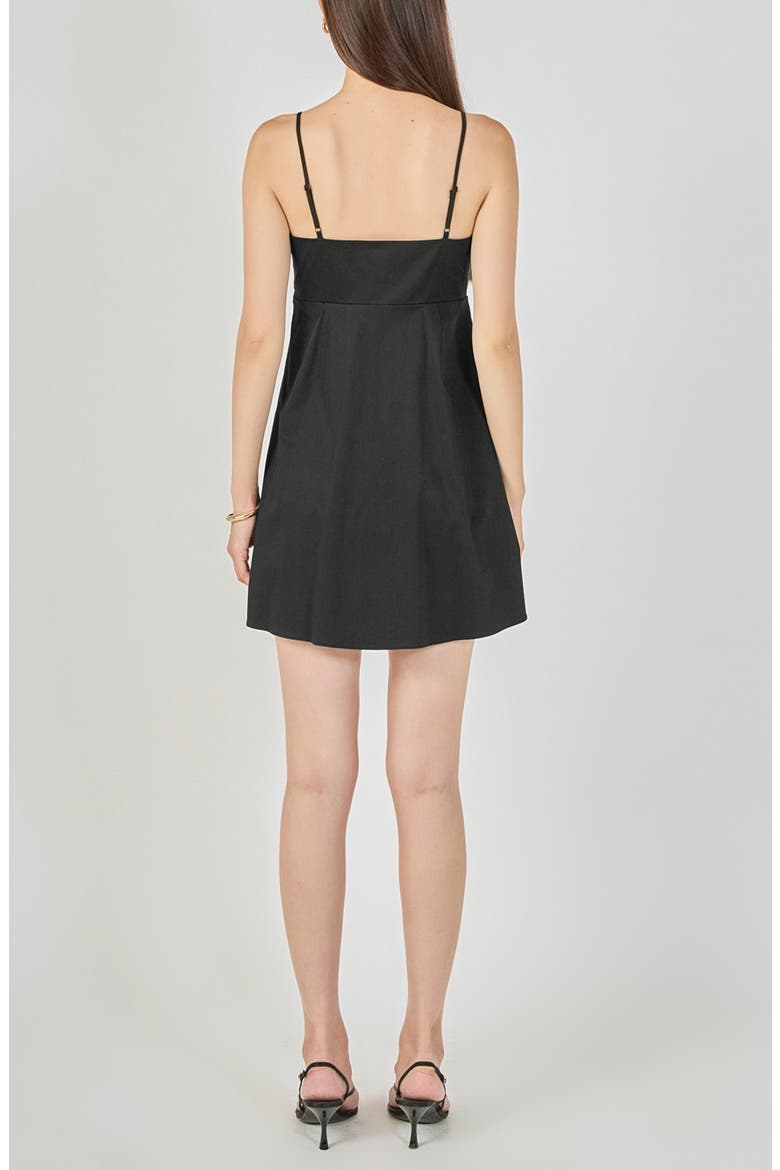 Spaghetti Strap Minidress, Alternate, color, BLACK