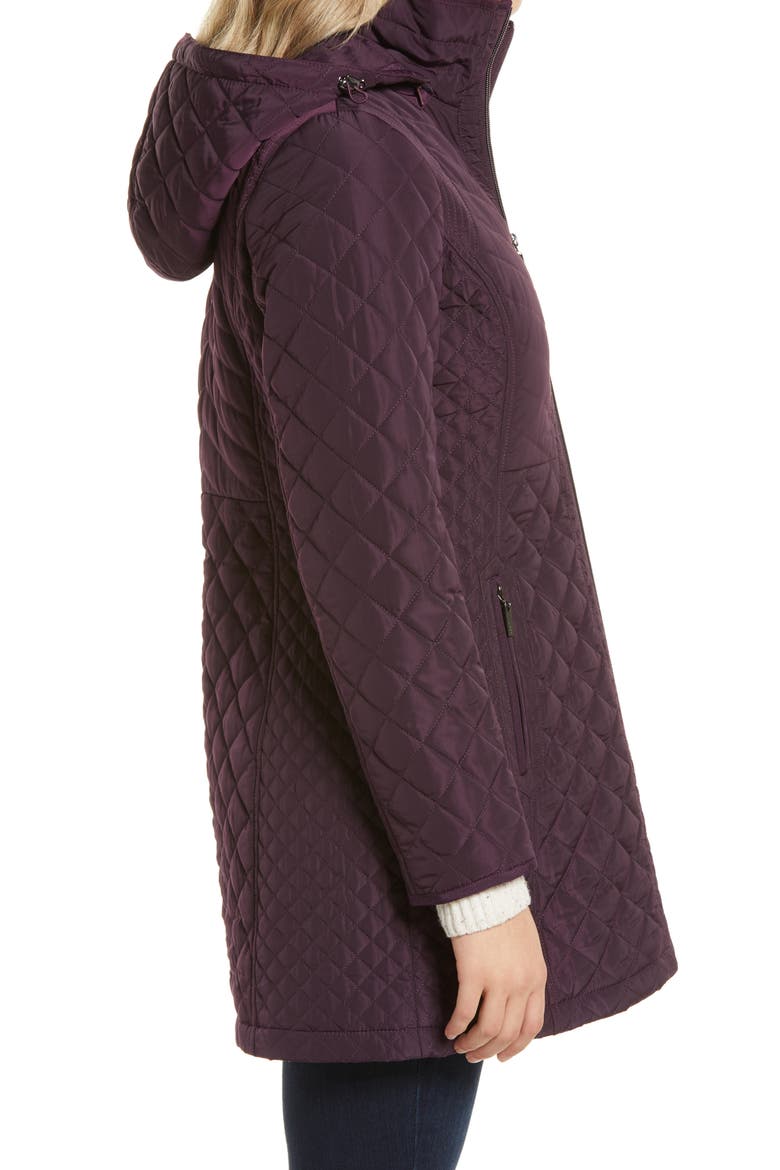 Quilted Jacket, Alternate, color, BLACKBERY