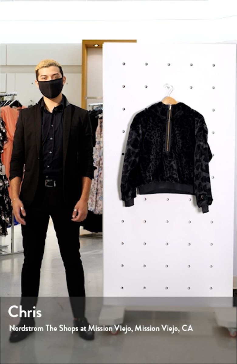 Women's Court-to-Runway Animal Print Faux Fur Pullover Hoodie, sales video thumbnail