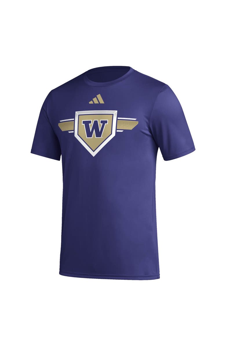 adidas Men's adidas Purple Washington Huskies 2023/24 AEROREADY Homeland Plate Pregame T-Shirt, Alternate, color, Purple