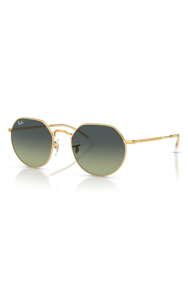 Ray-Ban 51mm Round Sunglasses, Alternate, color, Gold Flash