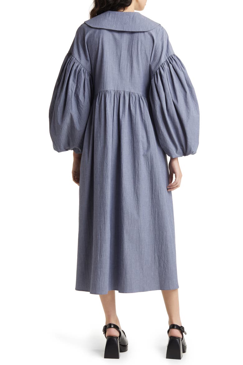 Wrap Midi Dress, Alternate, color, MEDIUM BLUE
