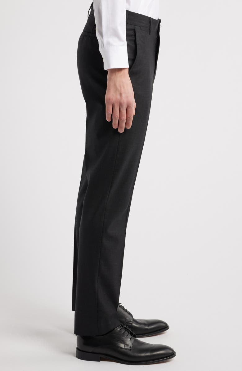 Bugatchi Regular Fit Stretch Wool Pants, Alternate, color, Black