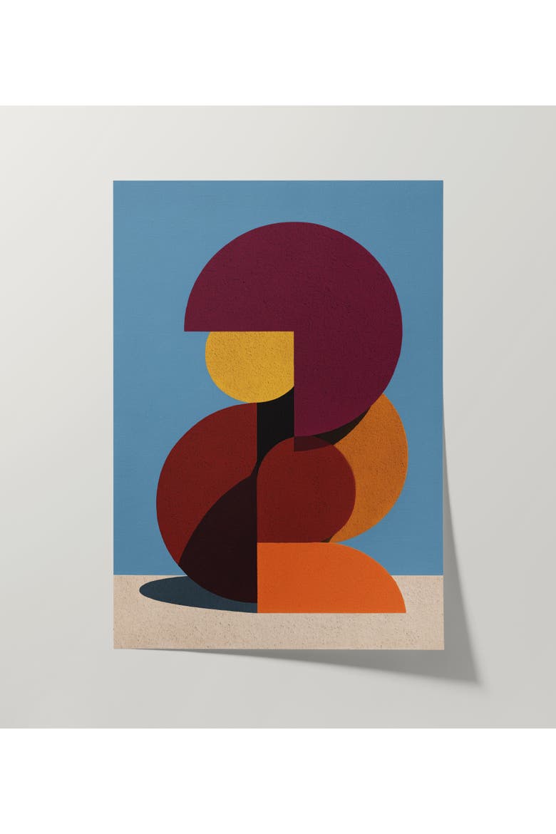 Form and Structure No. 10 Geometric Abstract Art Print, Alternate, color, Unframed - 12x16